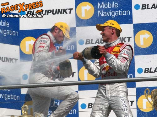 Audi-coureurs op het podium